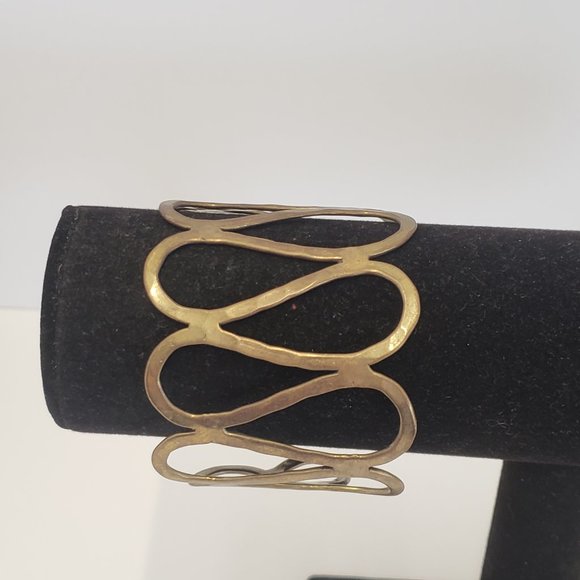 Vintage Jewelry - Unique Brass Statement Cuff Bracelet